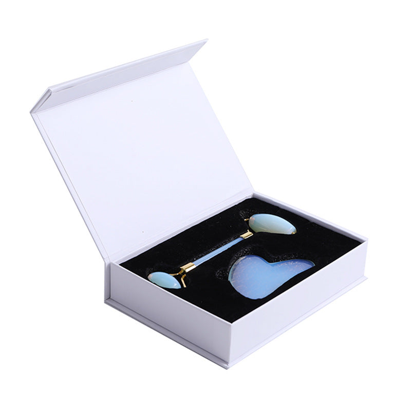 Coffret Rouleau de Massage Pierre de Jade/Gha Sha Anti rides