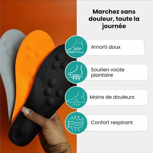 Détail semelles ergonomiques support voûte plantaire femme